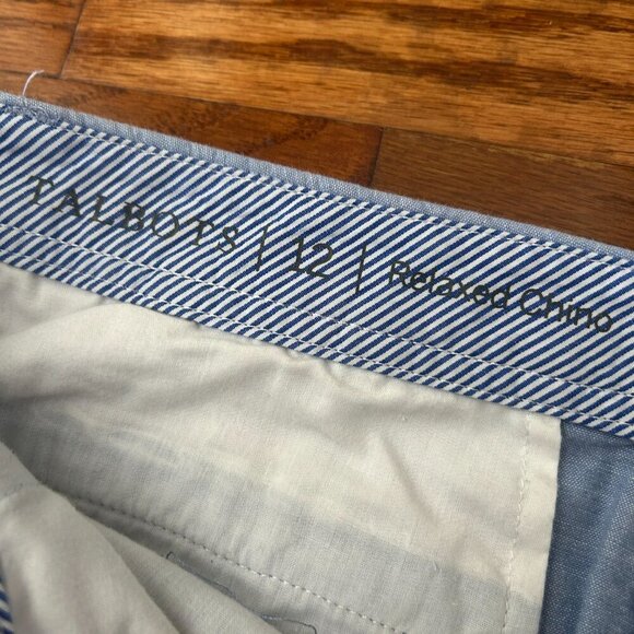 Talbots Relaxed Chino Pants Flat Front Trouser Size 12 Casual Pants Preppy - Picture 5 of 11